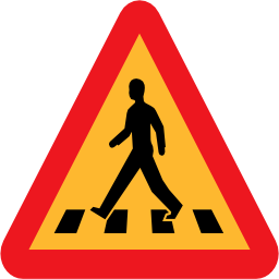 Download free pedestrian triangle road icon